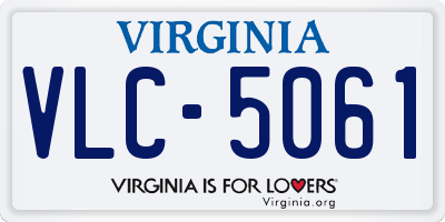 VA license plate VLC5061