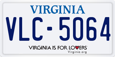 VA license plate VLC5064