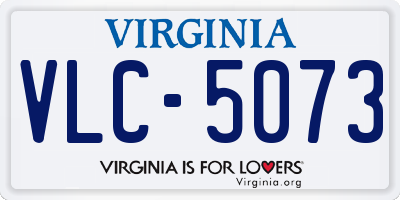 VA license plate VLC5073