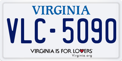 VA license plate VLC5090