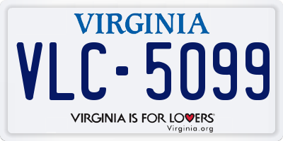 VA license plate VLC5099
