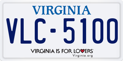VA license plate VLC5100