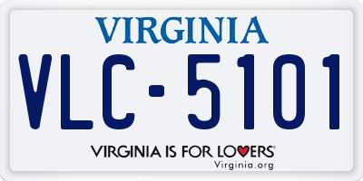 VA license plate VLC5101