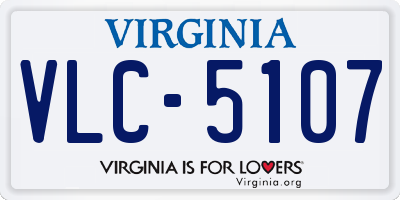 VA license plate VLC5107