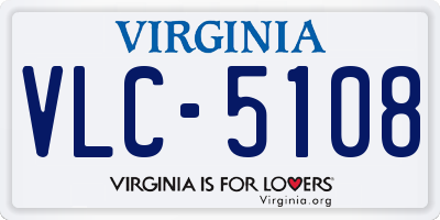 VA license plate VLC5108