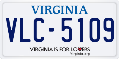 VA license plate VLC5109