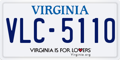 VA license plate VLC5110