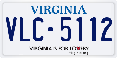 VA license plate VLC5112