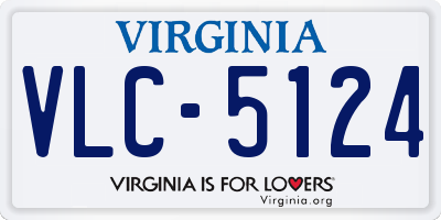 VA license plate VLC5124