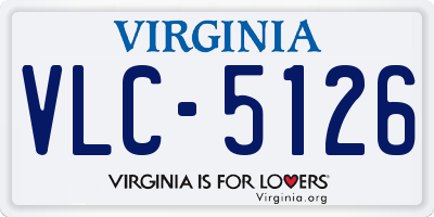 VA license plate VLC5126