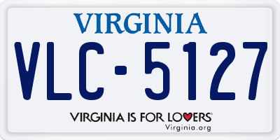 VA license plate VLC5127