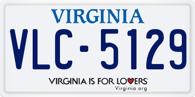 VA license plate VLC5129