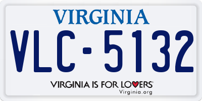 VA license plate VLC5132