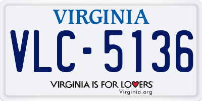 VA license plate VLC5136