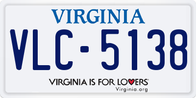 VA license plate VLC5138