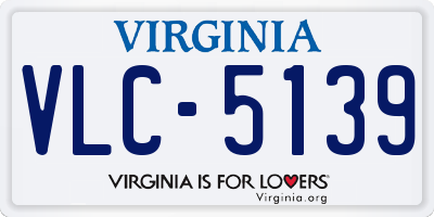 VA license plate VLC5139