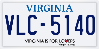 VA license plate VLC5140