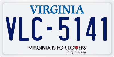 VA license plate VLC5141