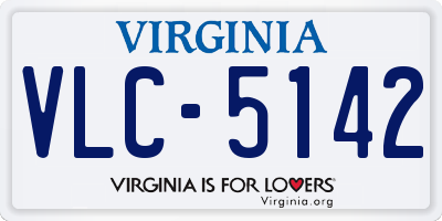 VA license plate VLC5142