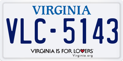 VA license plate VLC5143