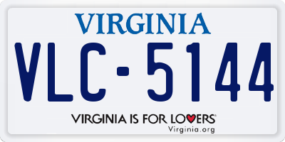 VA license plate VLC5144