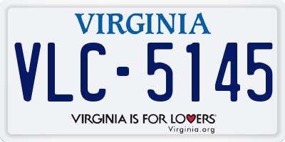 VA license plate VLC5145