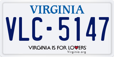 VA license plate VLC5147