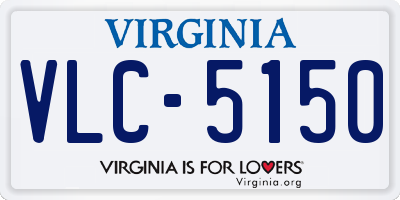 VA license plate VLC5150