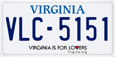 VA license plate VLC5151
