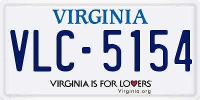 VA license plate VLC5154