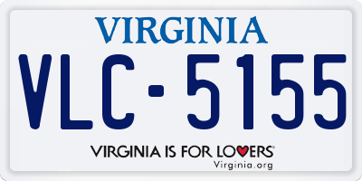 VA license plate VLC5155