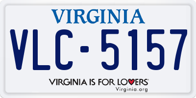 VA license plate VLC5157