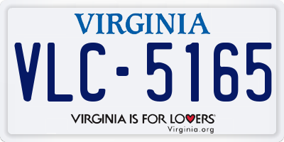 VA license plate VLC5165