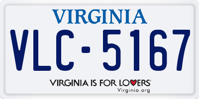 VA license plate VLC5167