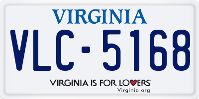 VA license plate VLC5168
