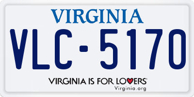 VA license plate VLC5170