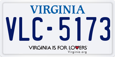 VA license plate VLC5173