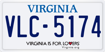 VA license plate VLC5174