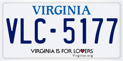 VA license plate VLC5177