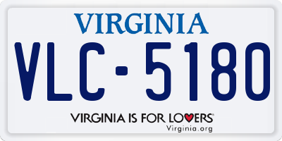 VA license plate VLC5180