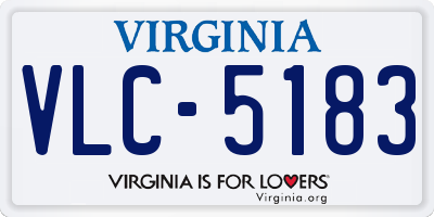 VA license plate VLC5183