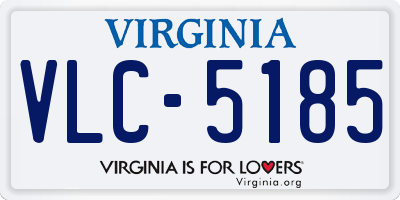VA license plate VLC5185
