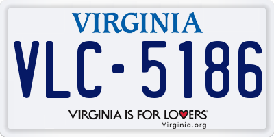 VA license plate VLC5186