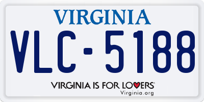 VA license plate VLC5188