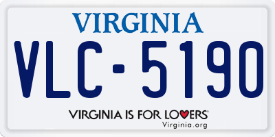 VA license plate VLC5190