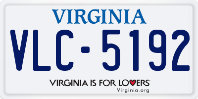 VA license plate VLC5192