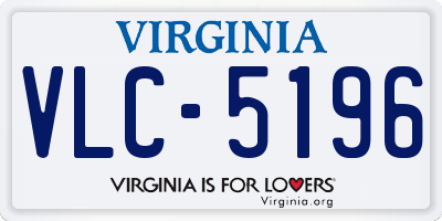 VA license plate VLC5196