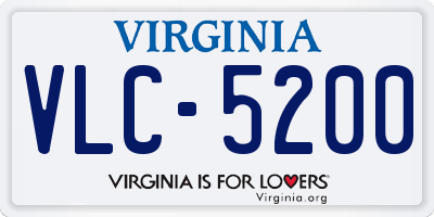 VA license plate VLC5200