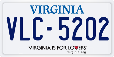 VA license plate VLC5202