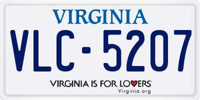 VA license plate VLC5207